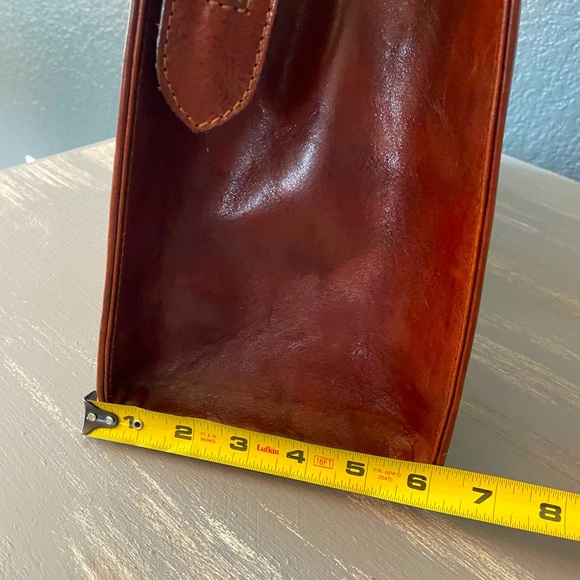 Authentic The Trend Italian brown leather tote. - Picture 4 of 16